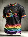 Men's Casual Pride Month Short-Sleeve T-Shirt