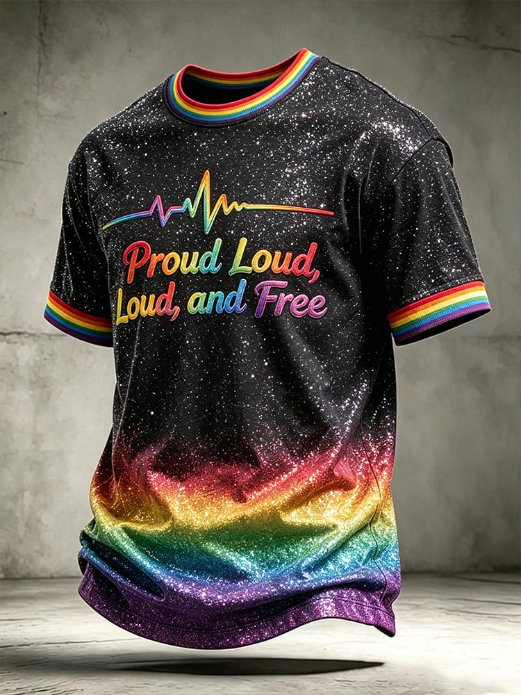 Men's Casual Pride Month Short-Sleeve T-Shirt