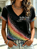 Women's We The People Means Everyone Printing  T-Shirts