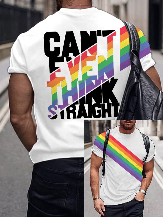 Men's Casual LGBT Pride Month Print Short-Sleeved T-Shirt