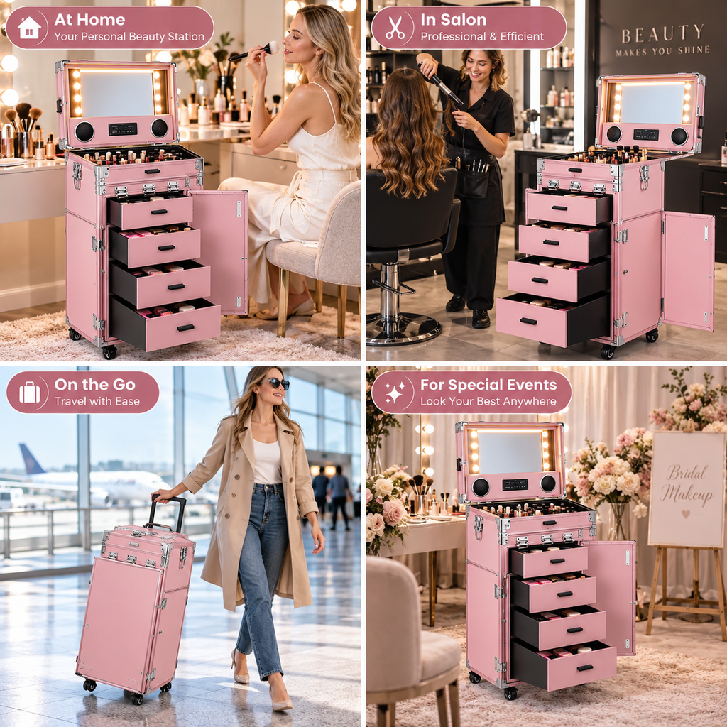 Rolling Manicure Table Makeup Station!