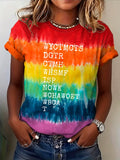 Retro Pride Month Tie-dye Will You Come To My Cottage This Summer Print T-Shirt