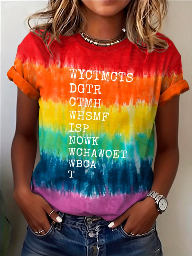 Retro Pride Month Tie-dye Will You Come To My Cottage This Summer Print T-Shirt