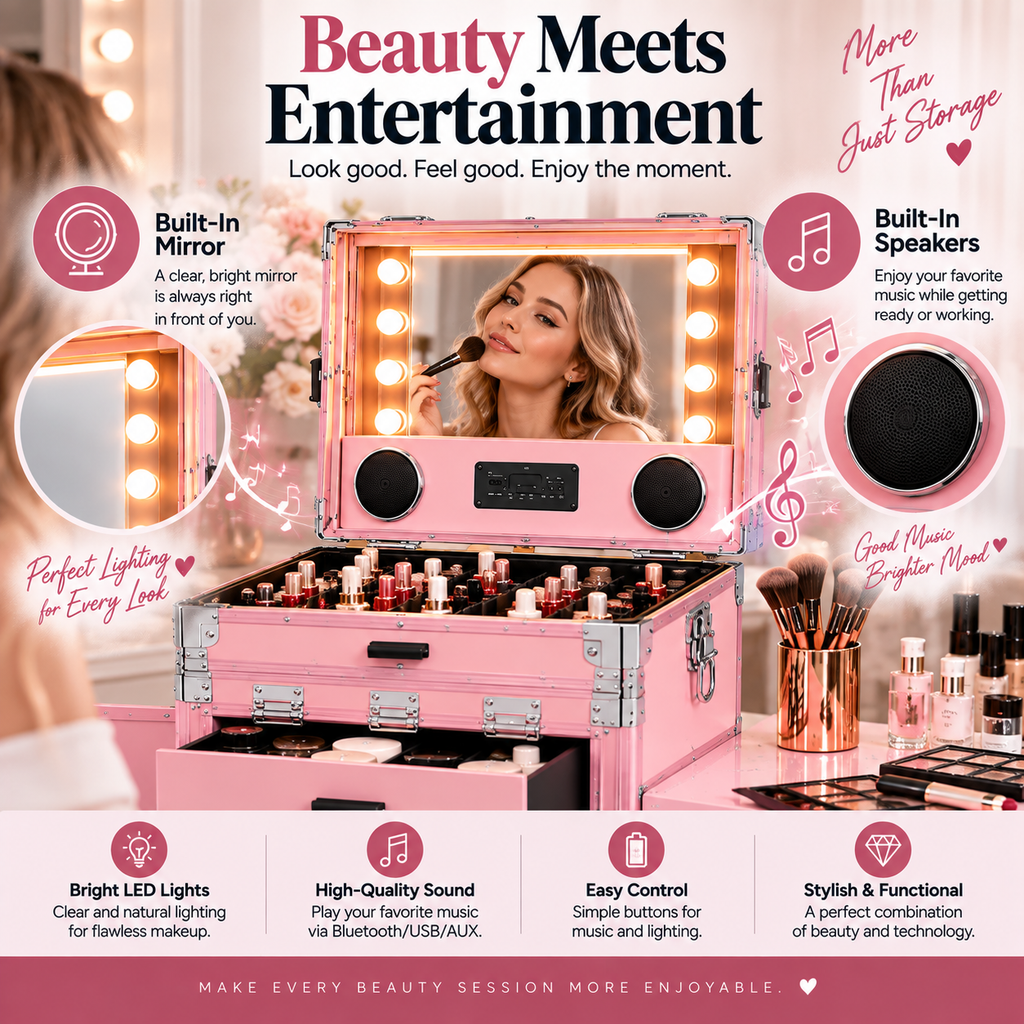 Rolling Manicure Table Makeup Station!