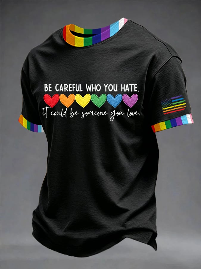 Men's Casual Gay Monthly Print Crew Neck T-Shirt