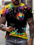 Men's Casual LGBT Pride Month Print Short-Sleeved T-Shirt