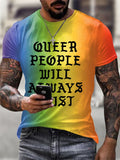 Men's Gay Month Print Casual T-Shirt