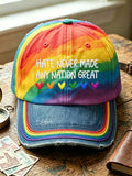 Unisex Hate Never Made Any Nation Great Print Casual Hat