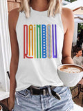 Women'S LGBT Pride Month Rainbow Print Tank Top