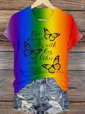 Women's One Orange Rules With Lies Other With Wings Printed T-Shirts