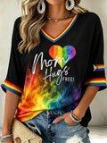 Women's Pride Month Casual Printed Top