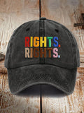 Retro LGBTQ Pride Month Human Rights Print Baseball Cap