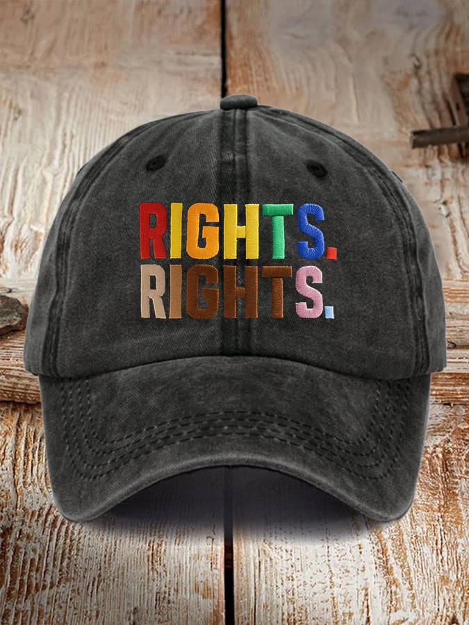 Retro LGBTQ Pride Month Human Rights Print Baseball Cap