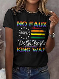Retro No Faux 86/47 We The People King Way Print T-Shirt