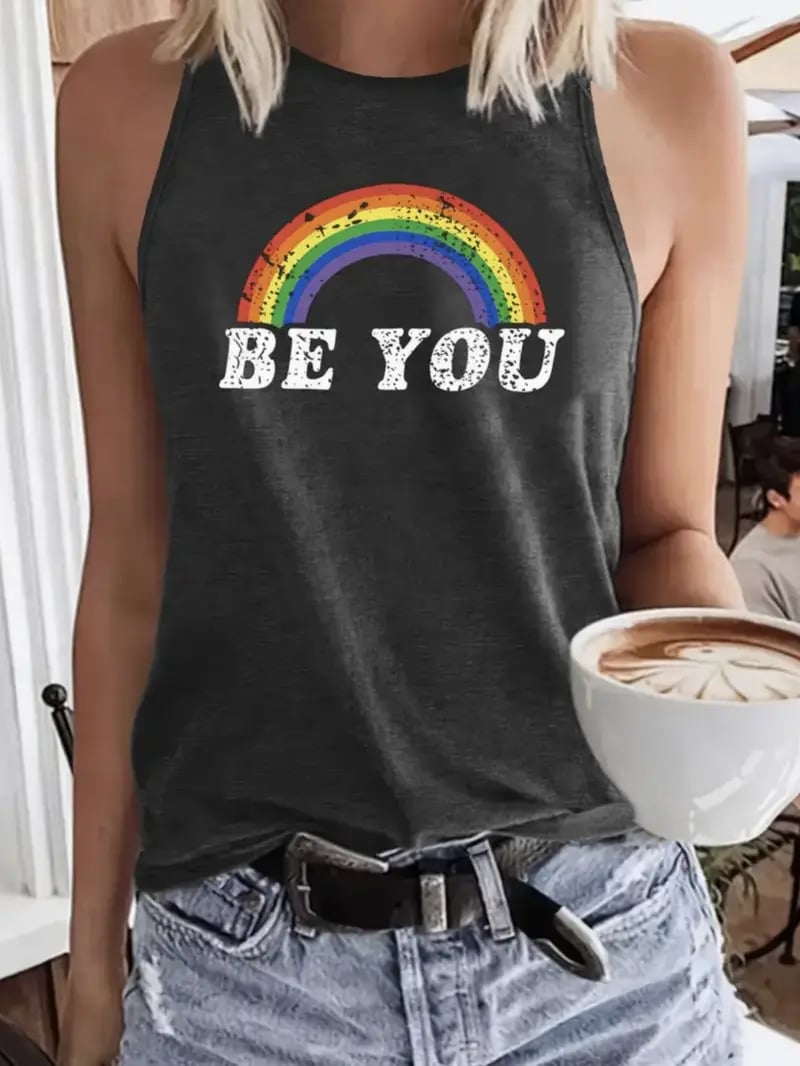Women's Pride Month Just Love It Printed Tank Top