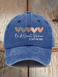 Retro Be A Decent Human It's Not That Hard Print Baseball Cap