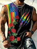 Men's LGBT Pride Rainbow Print Tank Top