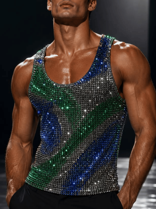 Men's Sleeveless Printed Tank Top