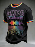 Men'S Casual Crew Neck T-Shirt With Pride Month Print