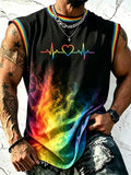 Men's LGBT Pride Rainbow Print Tank Top