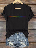 V-Neck Retro Pride Month Will You Come To My Cottage This Summer Print T-Shirt
