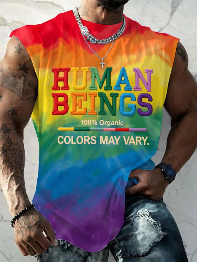 Men's Human Beings Colors May Vary Print Polo Shirt