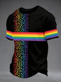 Men's Retro LGBTQ Print Short-Sleeve T-Shirt