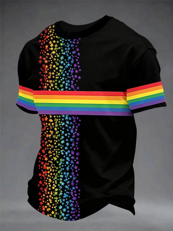 Men's Retro LGBTQ Print Short-Sleeve T-Shirt