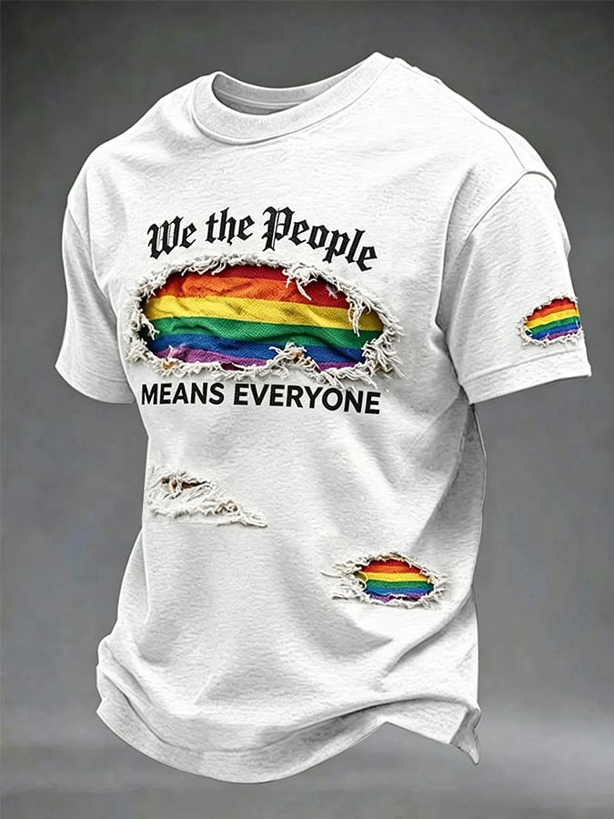 Men's We The People Means Everyone Print Casual T-shirt