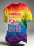 Men's I Feel So Free Print Casual T-shirt
