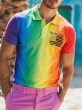 Men's Gay Pride Print Polo Shirt