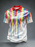 Men's Retro Pride Month Means Everyone LGBTQ Print Casual Polo Shirt