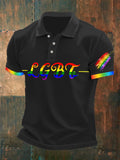 Men's LGBT Pride Month Support Print Polo Shirt