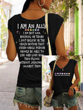 Women's I Am An Ally  print casual vest