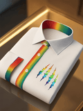 Men's Pride Month Lgbt Rainbow Art Print Short Sleeve Shirt