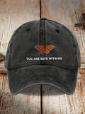 You Are Safe With Me Printed Baseball Cap