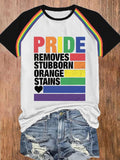 Women's Retro Pride LGBTQ Print Short Sleeve Top