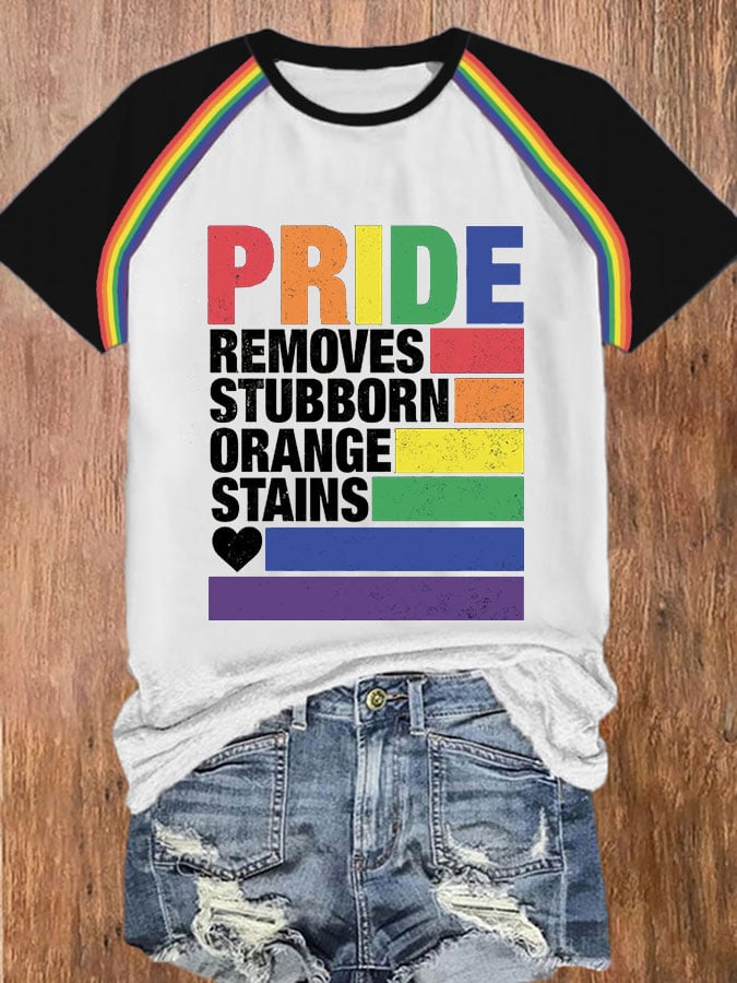 Women's Retro Pride LGBTQ Print Short Sleeve Top