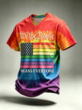 Men's LGBT: We The People Print Top