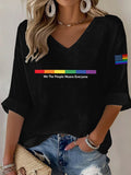 Women's LGBT We The People Means Everyone Print Shirt