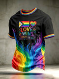 Men's Casual Pride Month Short-Sleeve T-Shirt