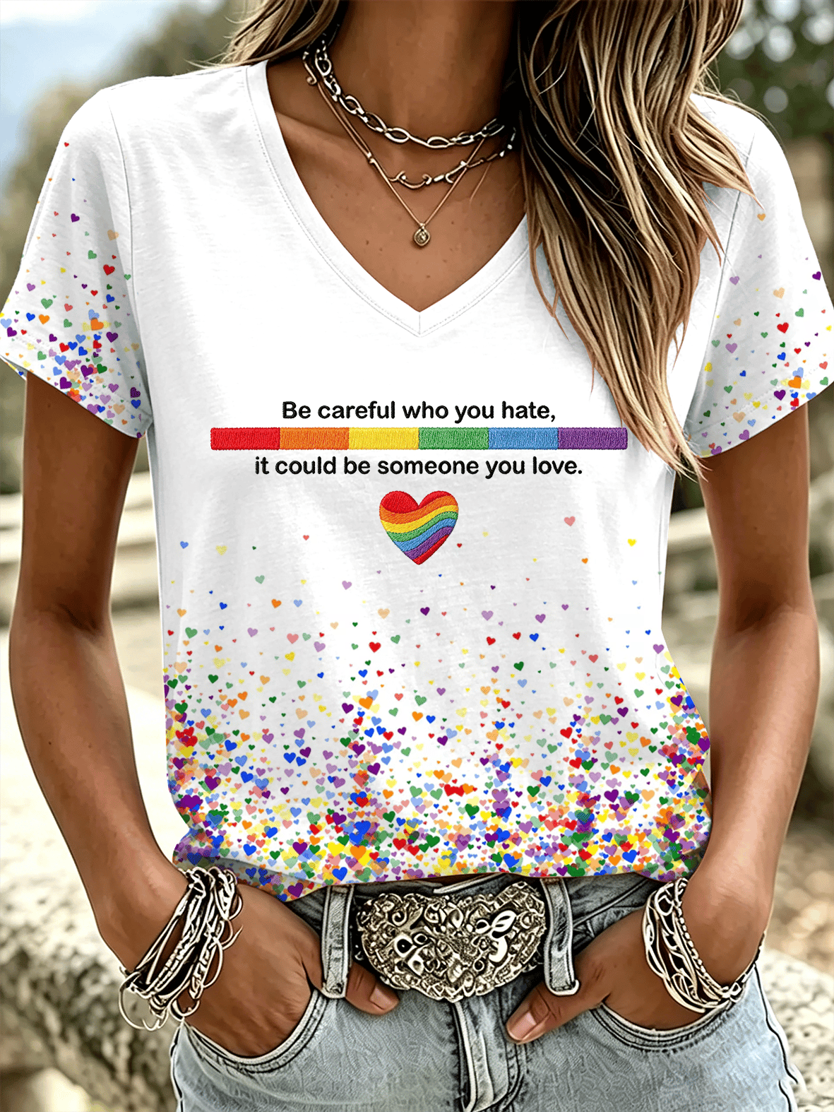 Lesbian Pride Month Graphic Casual T-Shirt