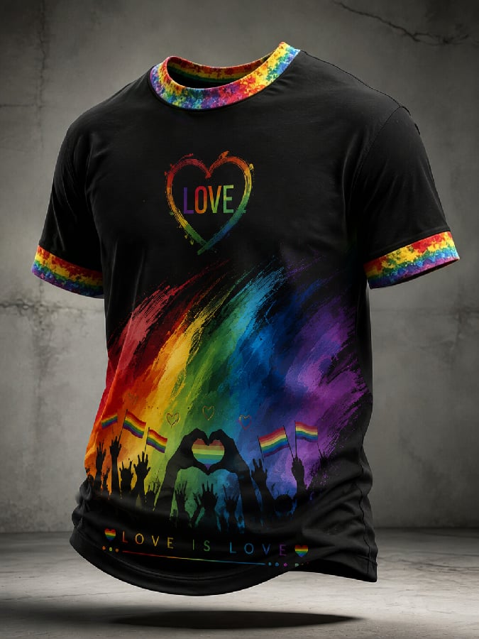 Men's Casual Pride Month Short-Sleeve T-Shirt