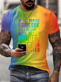 Men's Gay Month Print Casual T-Shirt