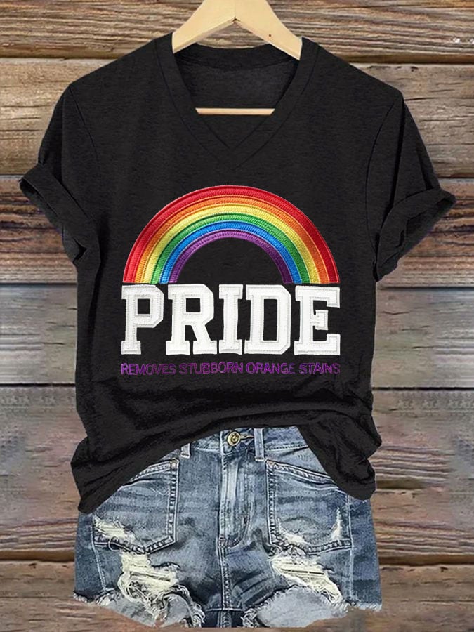 Women's Retro Pride LGBTQ Print Short Sleeve T-Shirt