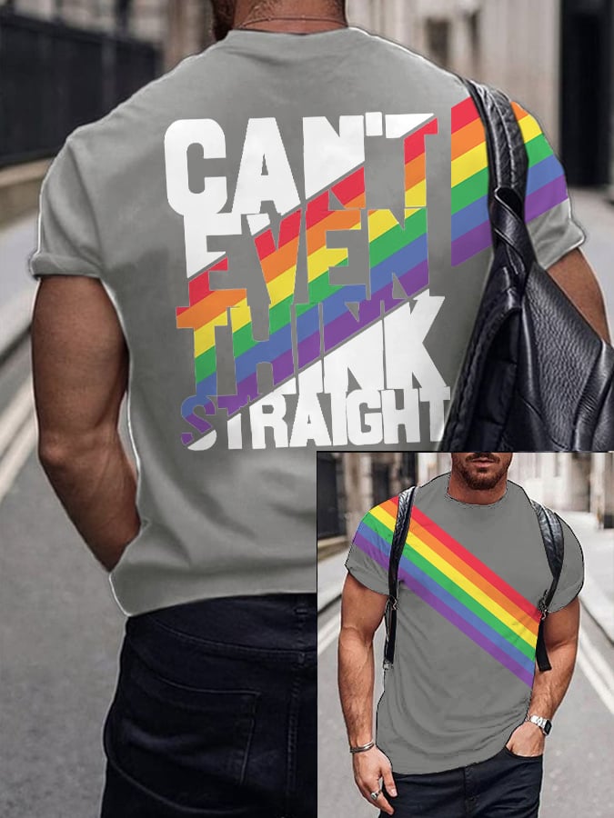 Men's Casual LGBT Pride Month Print Short-Sleeved T-Shirt
