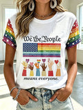 Women's  Lgbt: We The People  Print T-Shirt