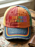 Unisex LGBT More Pride Less Prejudice Print Casual Hat