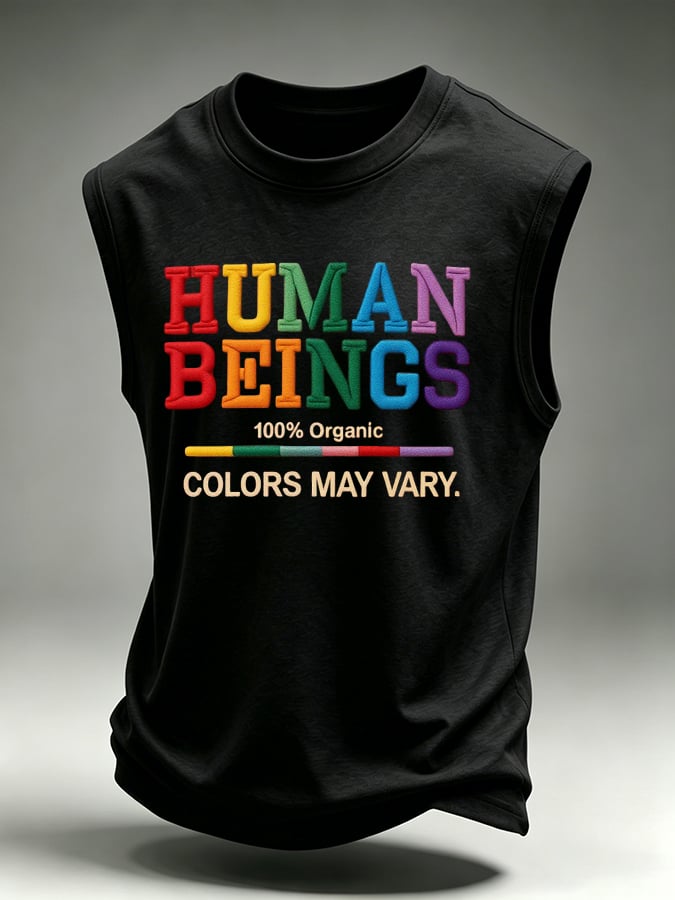 Men's Human Beings Colors May Vary Print Polo Shirt