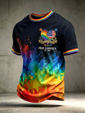 Men's Casual Pride Month Short-Sleeve T-Shirt
